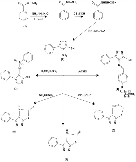 Figure 1: Synthetic scheme for triazole derivatives 