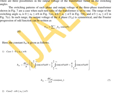 Fig. 7(c). In each range, the output voltage of the progression of odd function can be written as 