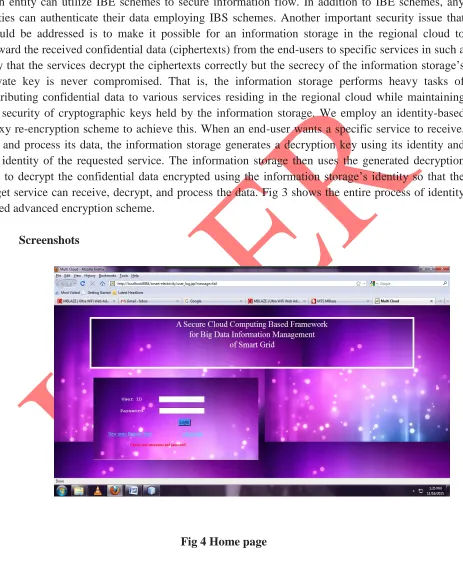Fig 4 Home page  