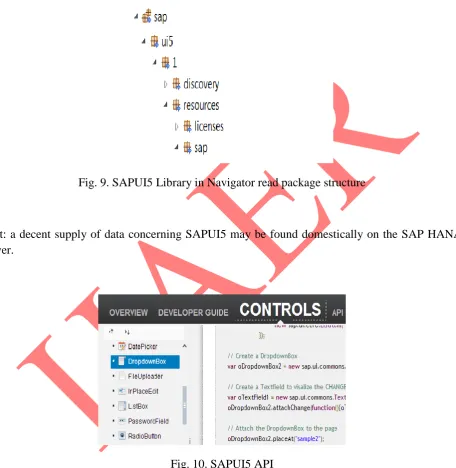 Fig. 9. SAPUI5 Library in Navigator read package structure 
