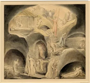 Fig. 1, The Descent of Man into the Vale of Death, c. 1850 (British Museum 