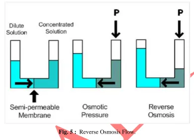 Fig. 5 :  Reverse Osmosis Flow. 