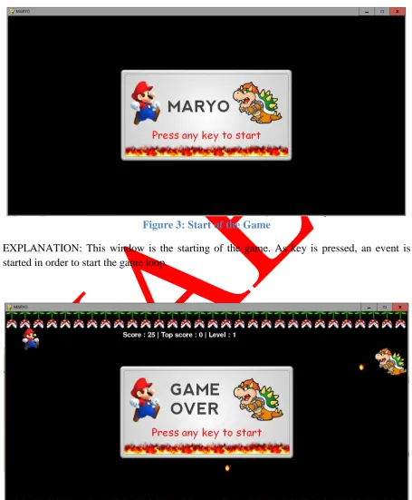 Figure 3: Start of the Game 