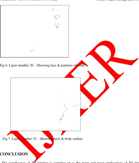 Fig 6. Layer number 20 – Showing face & portions of hand 