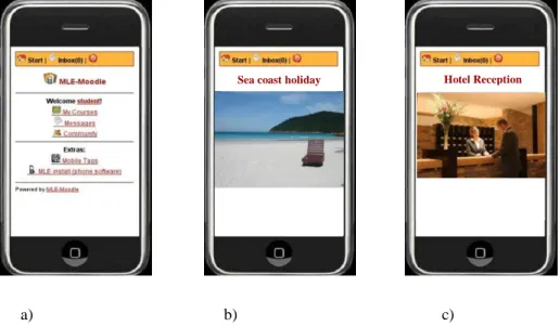 Figure 6. Basic page of the MLE Moodle portal 