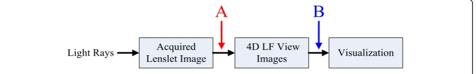 Fig. 1 General acquisition and display pipeline for LF images