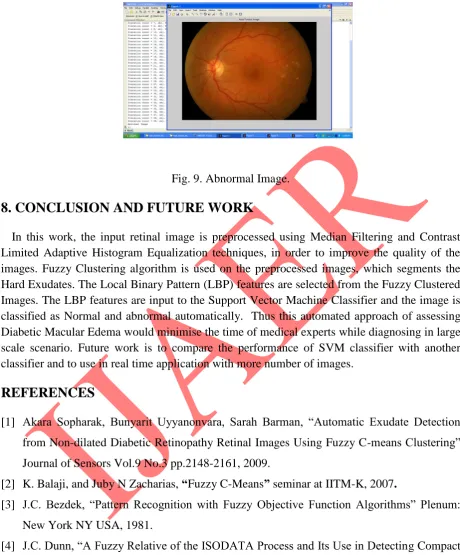Fig. 9. Abnormal Image. 