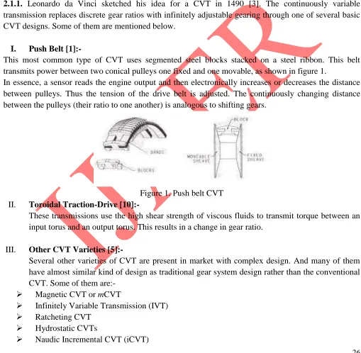 Figure 1. Push belt CVT 
