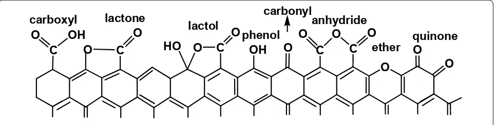 Figure 1 Acidic and basic groups on CNT’s surface.