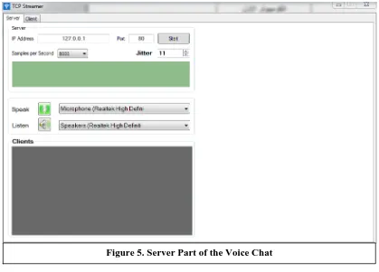 Figure 5. Server Part of the Voice Chat 