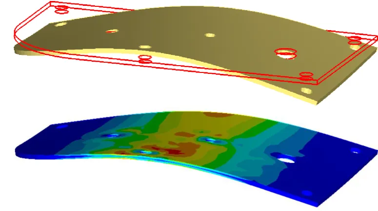 Figure 10.  Strain Energy of Gearbox, First Vibration Mode 