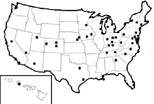 Figure 1. Orkin’s top 50 bedbug cities in the United States in 2011.5