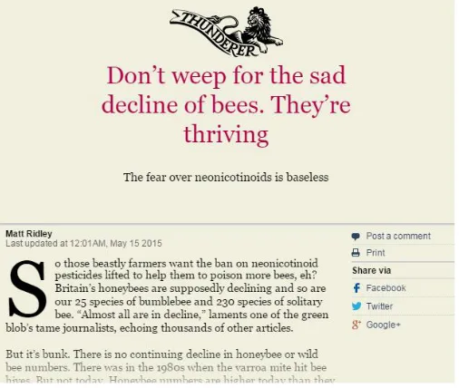 Figure 10: Extract from The Times, 15 May 2015 