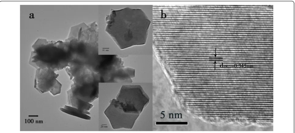 Figure 2 WZ-CIS particles. (a) TEM and (b) HRTEM images of the WZ-CIS particles.