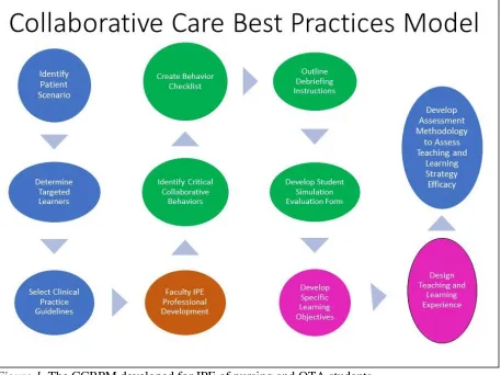 Figure 1. The CCBPM developed for IPE of nursing and OTA students.  