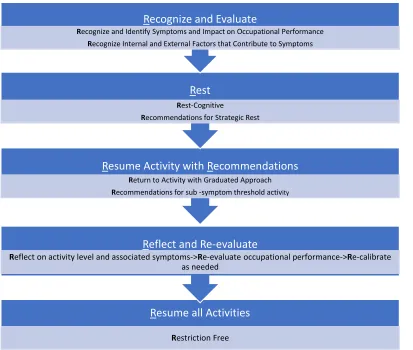 Figure 1.   A Client-Centered, Occupation-Based Model for Return to Activity Following Concussion 