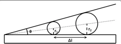 Fig. 3 Geometric constraints on approach to CL by NPs of different sizes. The NPs are sorted by size