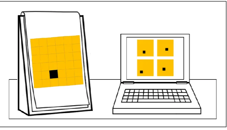 Figure 4. Relative position of the model (left) and referent (right) maps relative to the 