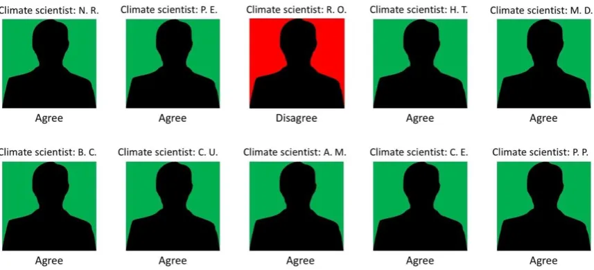 Figure 2. Climate scientists’ silhouettes in the Experience condition (see the 