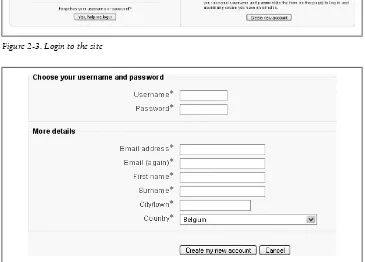 Figure 2-3. Login to the site