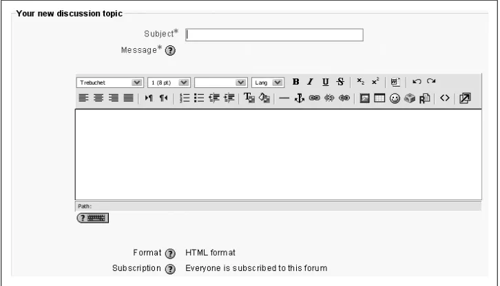 Figure 2-16. Add a new discussion topic