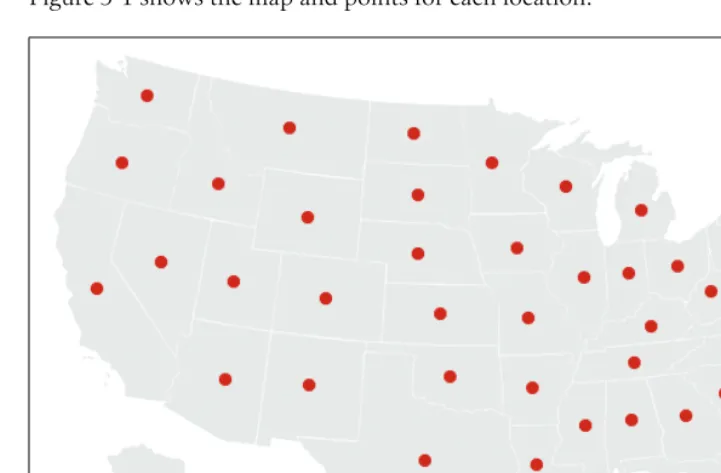 Figure 3-1 shows the map and points for each location.