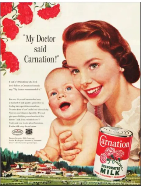 Figure 11: Advertisement for Carnation Milk, 1957.