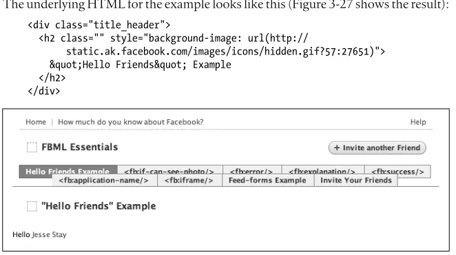 Figure 3-27. The result of our <fb:header/> example