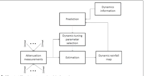 Fig. 1 Dynamic rainfall monitoring using a sparsity exploiting framework