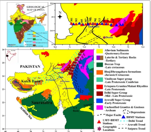 Fig. 1 Regional geological map of western continental margin of India (WCMI) (modified from Mishra et al