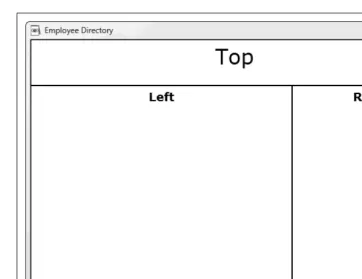 Figure 2-13. Three content sections using Border and DockPanel