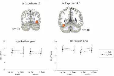 Fig. 3. The brain activations related to processing task-irrelevant heterogeneous information (ir_het vs