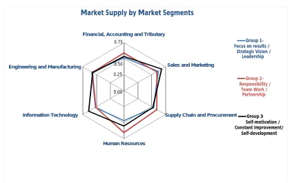 Figure 6: Market Supply for Competences Aligned with Values by Market Segments 