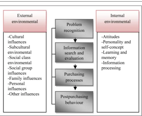 Figure 3. A  Simplified Decision-process Framework for Studying Consumer Behaviour (Source: Louden, et