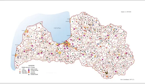 Fig. 2 Ranking of landfills by yearly disposed waste amount Source: Cudecka N (2007)