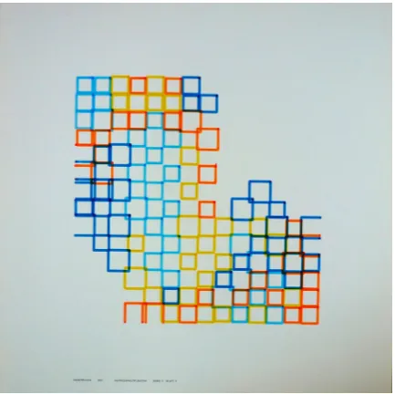 Figure 5. From matrizen multiplakationen Frieder Nake. Letterpress, computer plotter, program