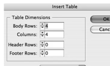 Table and Cell Styles