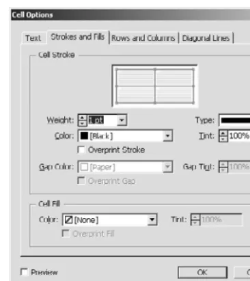 Tables are automatically created with strokes around the cells. You can remove those cell 