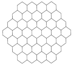 Figure 2:  A honeycomb network of dimension four  