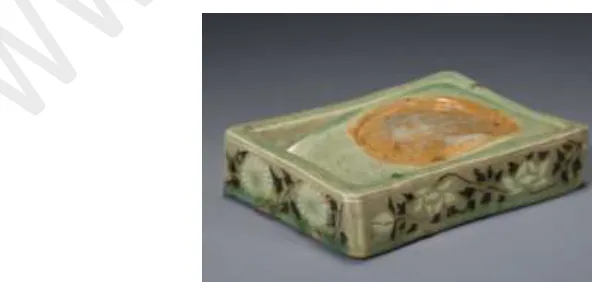 Figure 5.  Incense Burner with Applied Peony Scroll Design, 13th-14th century, H: 15.8 cm, Nezu Museum, Tokyo
