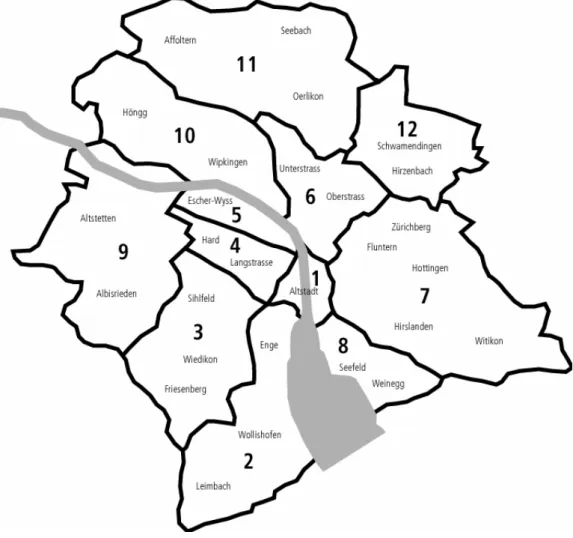 Figure 1: Map of Zurich as Distributed to Participants Figure 1: Map of Zurich as distributed to participants
