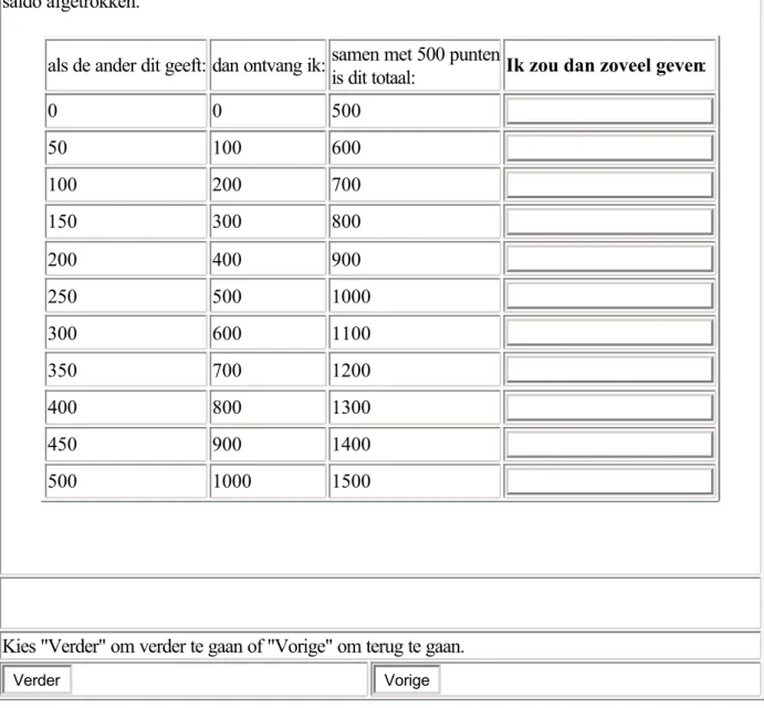 Figure 2: Computer screen shot of the decision screens faced by the responders.