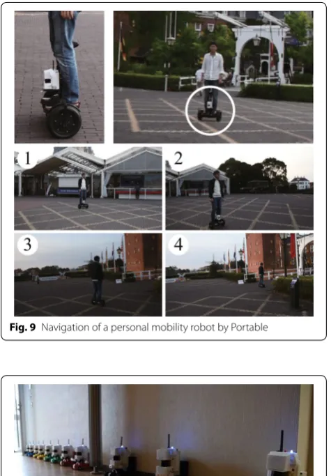 Fig. 9 Navigation of a personal mobility robot by Portable