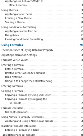 Table References in Formulas . . . . . . . . . . . . . . . . . . . . . . . . . . . . 