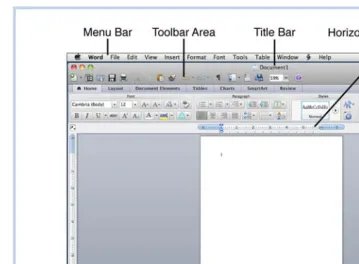 Figure 1.2 The print layout view shows more screen elements than any other view. 