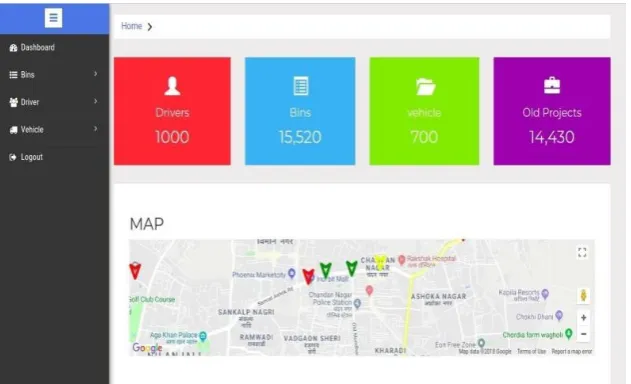 Fig. 2.  An illustration of the Home page of the Admin Module 