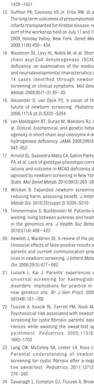 table Disorders in Newborns and