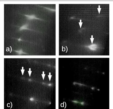 Fig. 2 RHEED intensity change during In deposition on GaAs(111)Asurface observed on a GaAs streak (a) and during In islandarsenization observed on transmission spot (b)