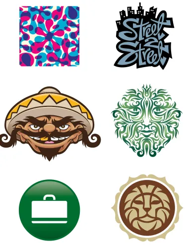 FIgure 3.5 Thumbnailing forms the foundation for any type of creative project, be it pattern design, custom lettering, character design, tribal illustration, icon design, or a logo mark.
