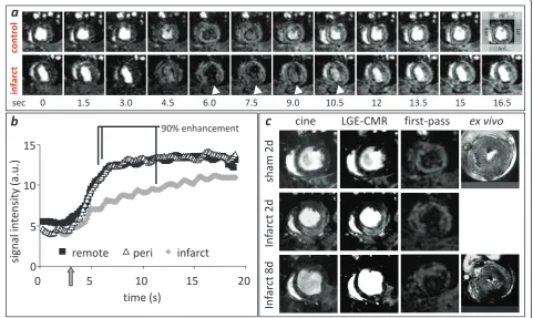 Table 1 In vivo measurements of rat heart morphology and function before and at 2, 8 and 42 days after infarction (n = 27)